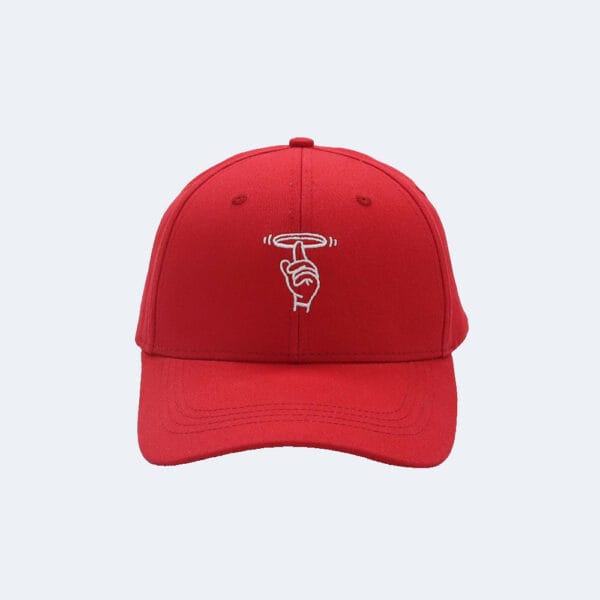 Flying plate baseball cap red