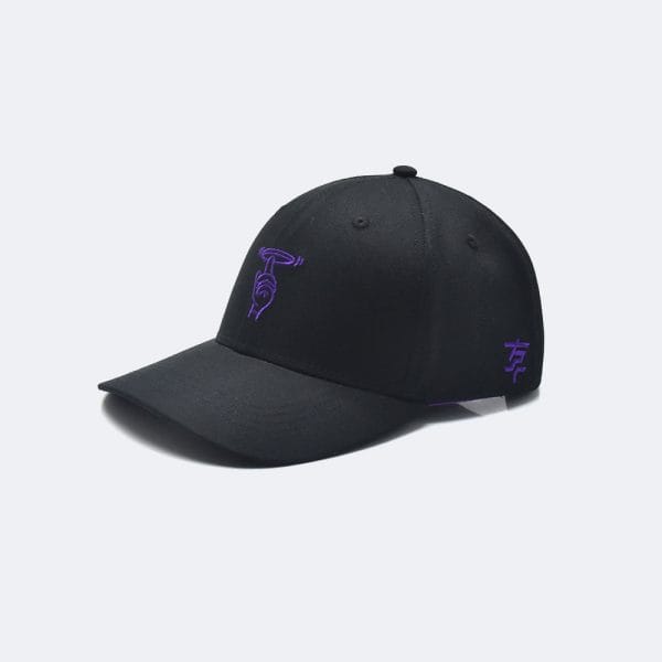 Flying Plate Baseball Kappe violett schwarz seitlich