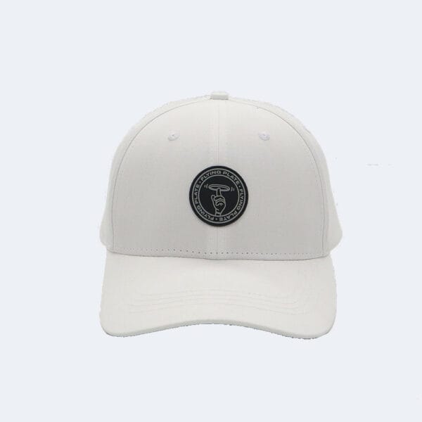 Flying plate baseball cap white