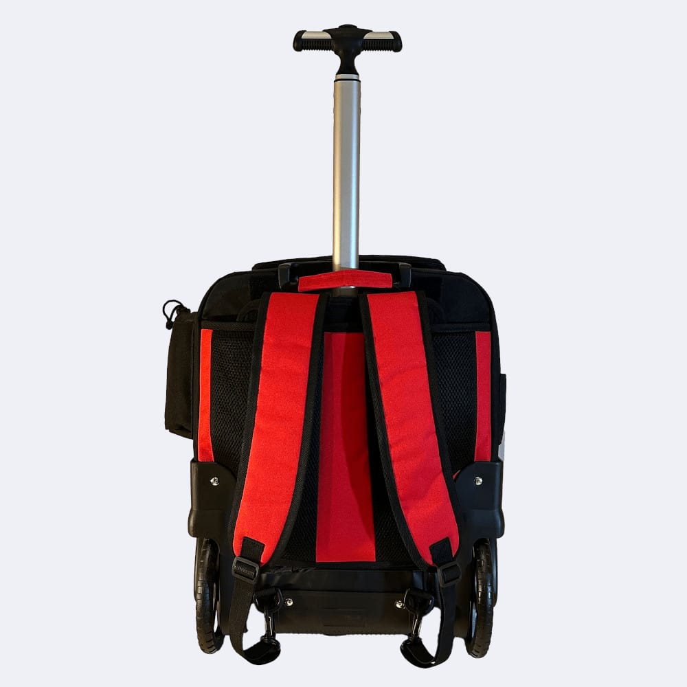 Airbaxx Revolution Rollernbag hinten Träger außen Griff ausgefahren