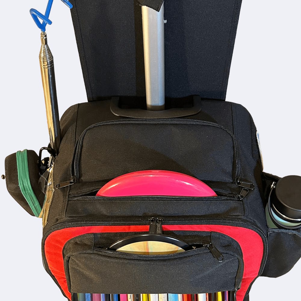 Airbaxx Revolution Rollernbag von oben mit Accessiores