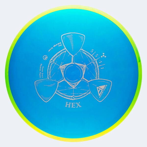 Axiom Hex in light-blue, neutron plastic