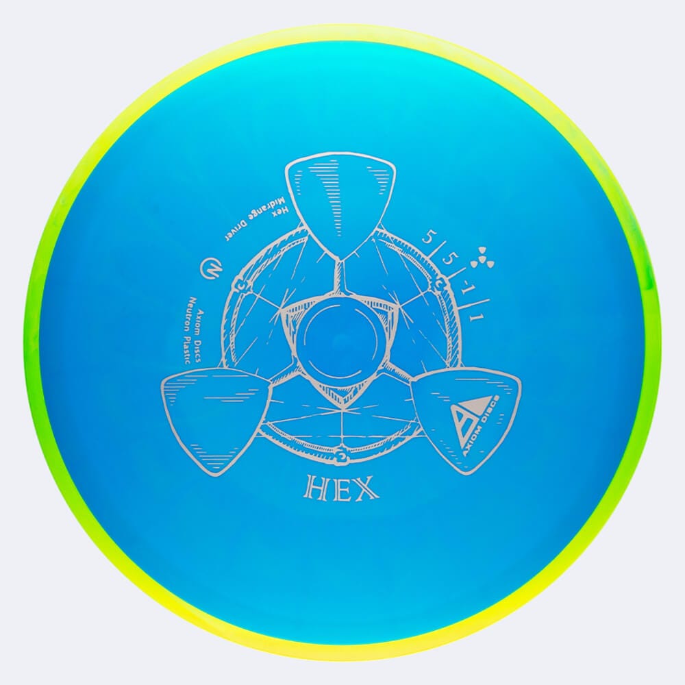 Axiom Hex in light-blue, neutron plastic