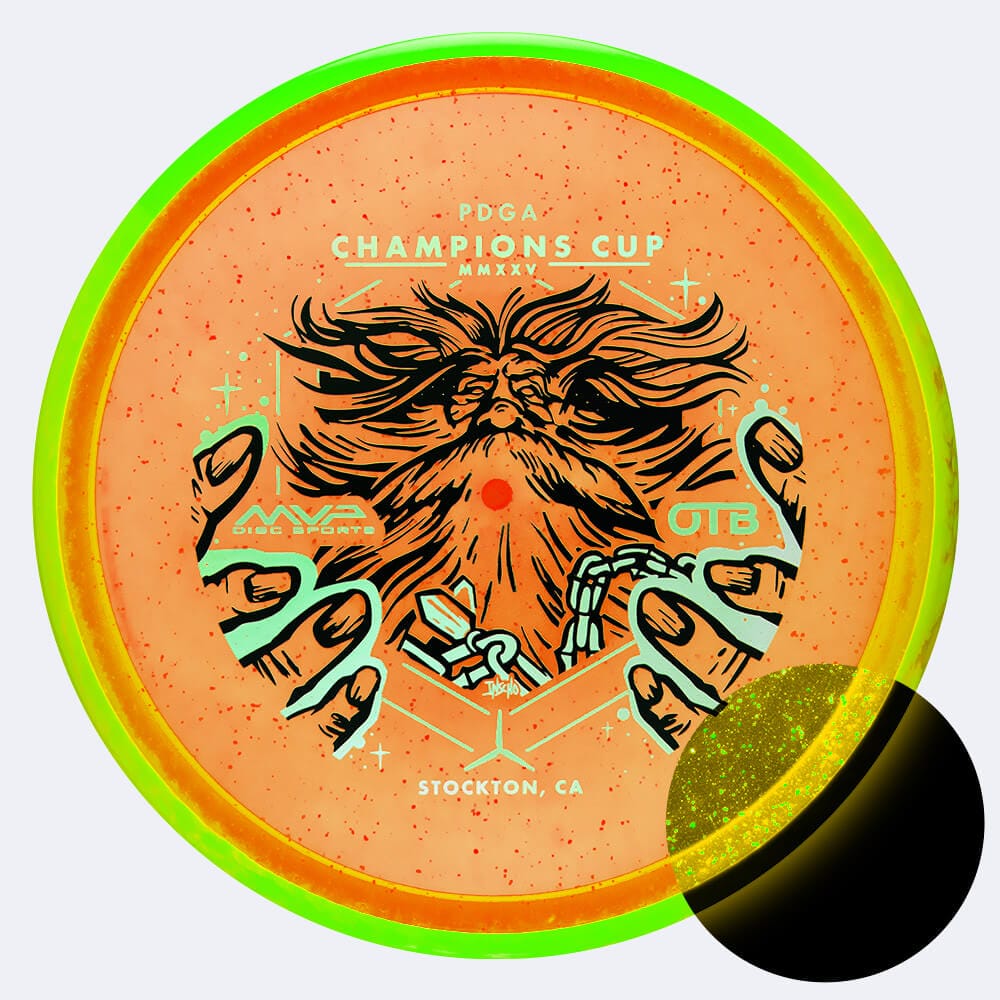 Axiom Hex - OTB Open in orange, im Particle Glow Proton Kunststoff und glow Spezialeffekt
