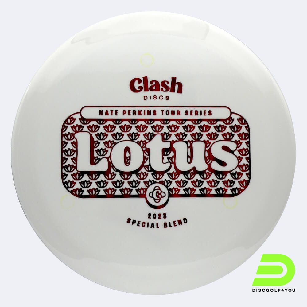 Clash Discs Lotus - Nate Perkins Tour Series in white, 2023 special blend plastic