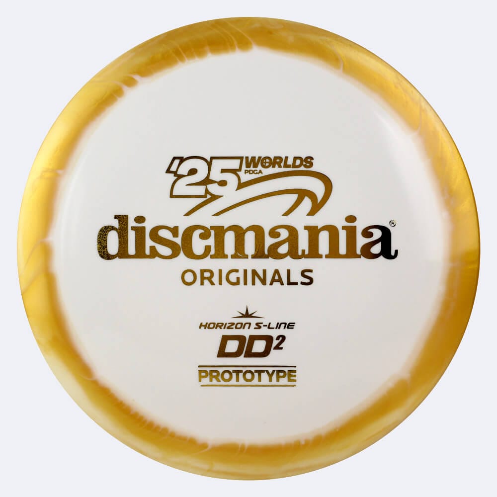 Discmania DD2 Worlds Fundraiser in gold, s-line horizon plastic
