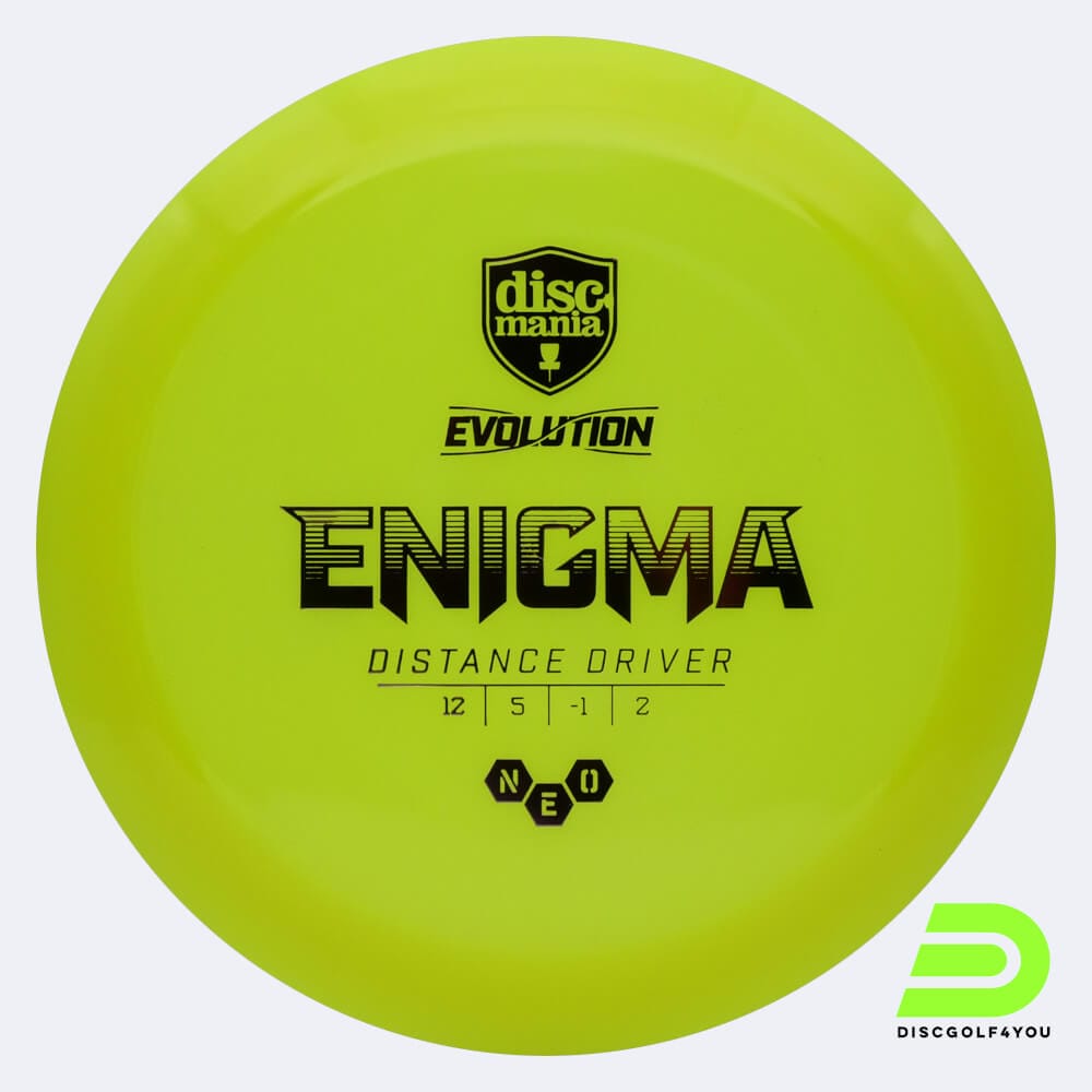 Discmania Enigma in gelb, im Neo Kunststoff und ohne Spezialeffekt