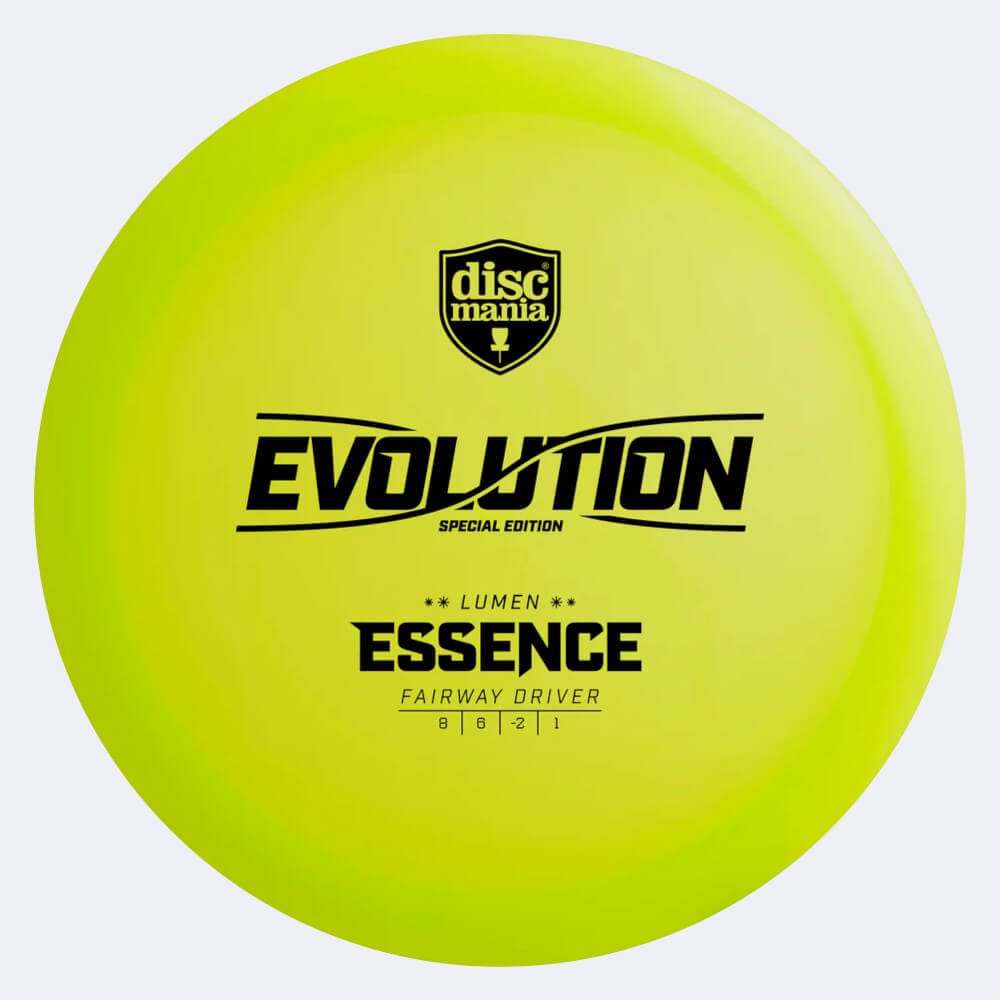 Discmania Essence in light-green, lumen neo plastic and glow effect
