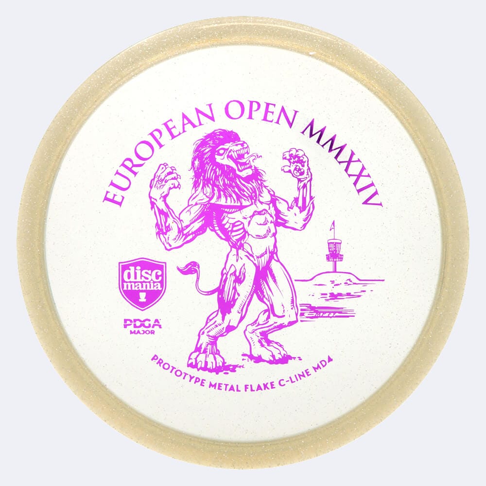 Discmania MD4 - 2024 European Open Fundraiser in crystal-clear, metal flake c-line plastic