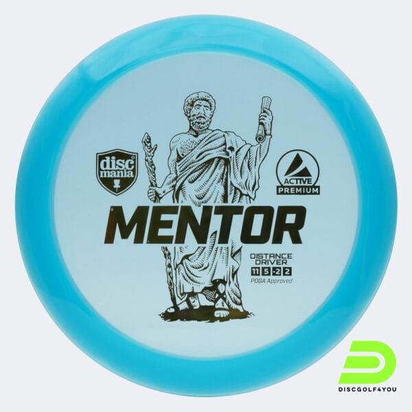 Discmania Mentor in blue, active premium plastic