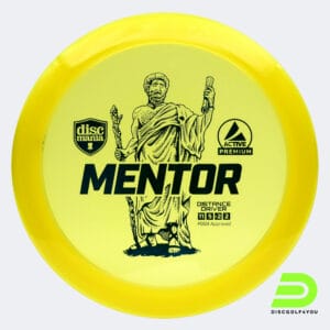 Discmania Mentor in gelb, im Active Premium Kunststoff und ohne Spezialeffekt