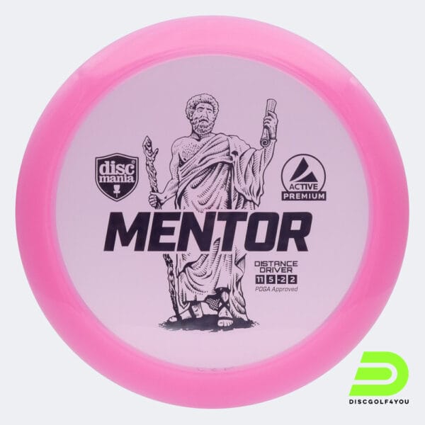 Discmania Mentor in rosa, im Active Premium Kunststoff und ohne Spezialeffekt