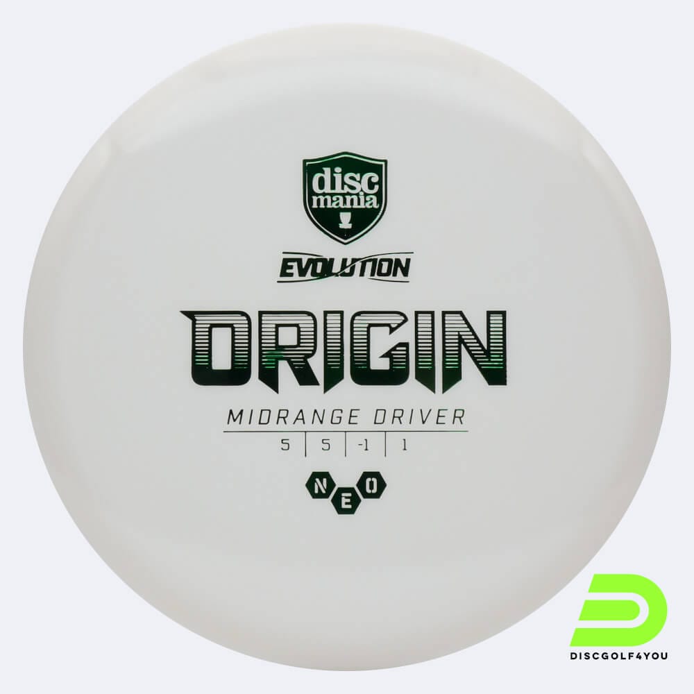 Discmania Origin in weiss, im Neo Kunststoff und ohne Spezialeffekt