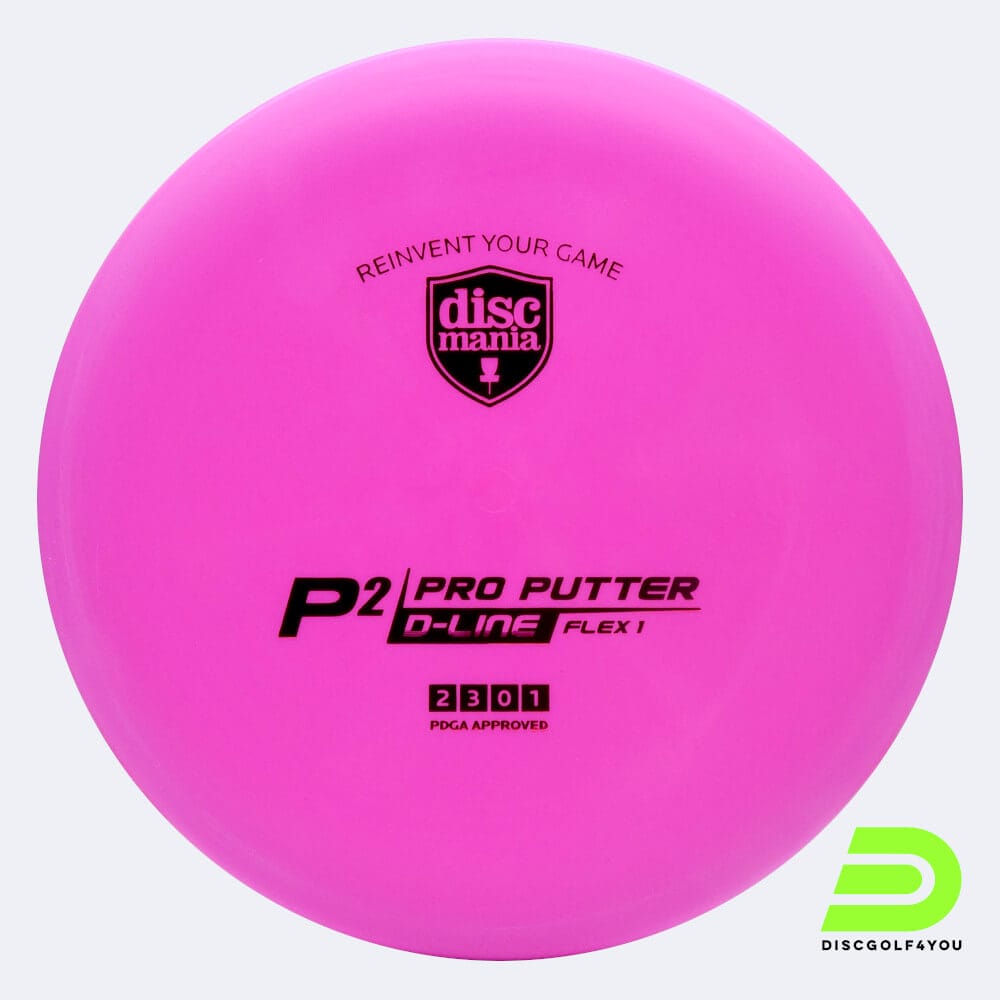 Discmania P2 in rosa, im D-Line Flex 1 Kunststoff und ohne Spezialeffekt