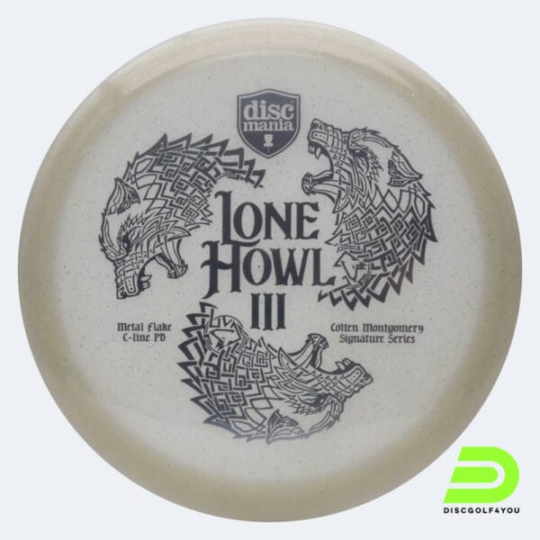 Discmania PD Lone Howl - Colten Montgomery Siganture Series in white, metal flake c-line plastic