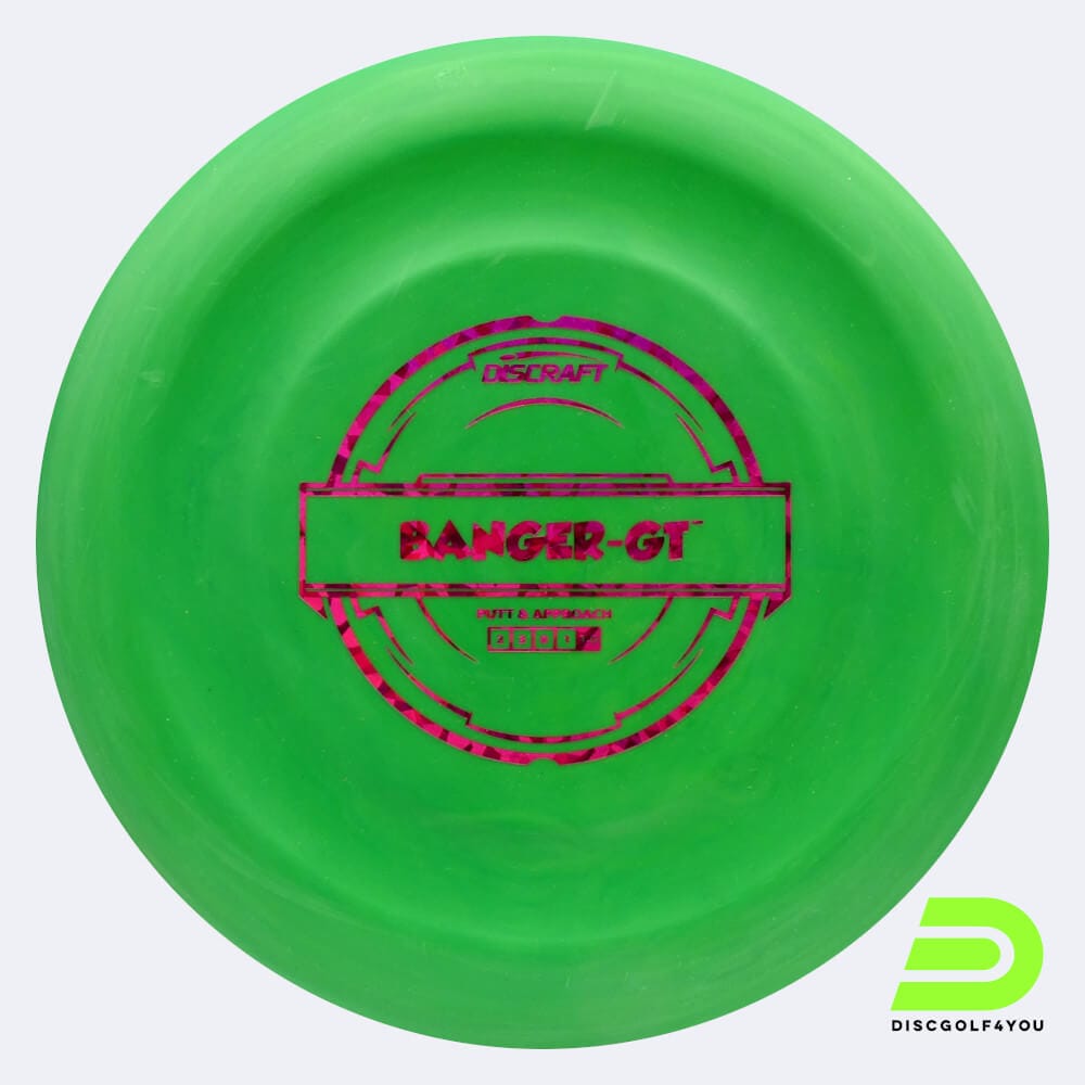 Discraft Banger GT in green, putter line plastic