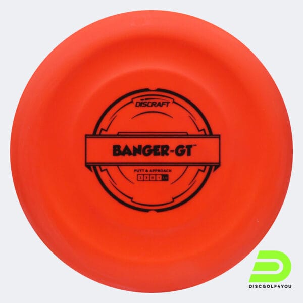 Discraft Banger GT in red, putter line plastic