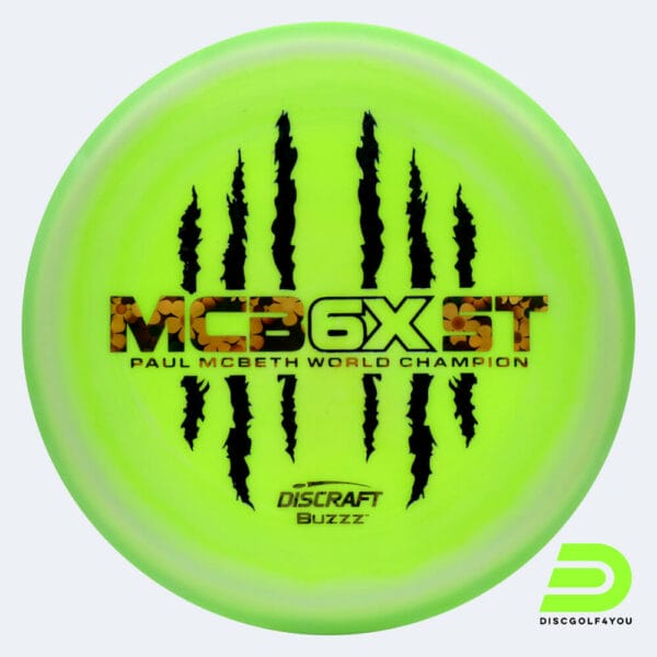 Discraft Buzzz - McBeth 6x Claw in hellgrün, im ESP Kunststoff und burst Spezialeffekt
