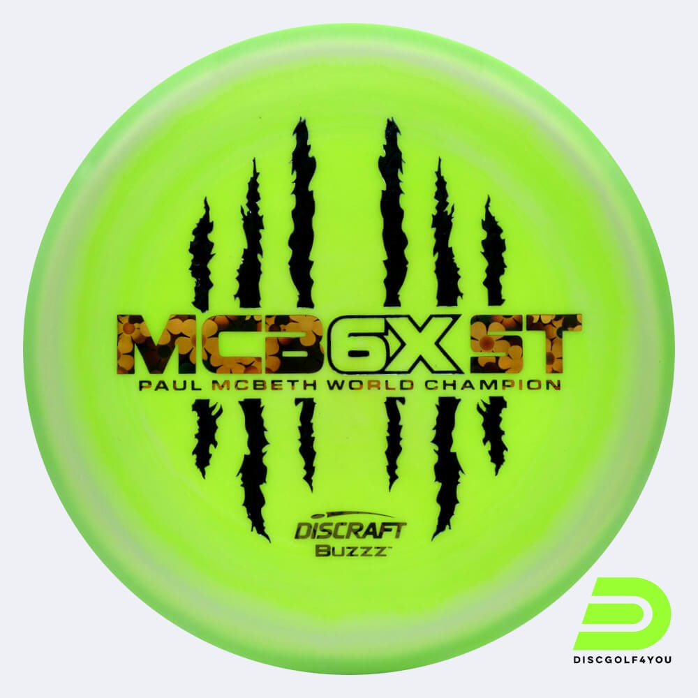 Discraft Buzzz - McBeth 6x Claw in hellgrün, im ESP Kunststoff und burst Spezialeffekt