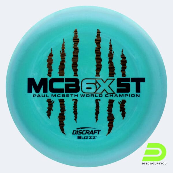 Discraft Buzzz - McBeth 6x Claw in türkis, im ESP Kunststoff und burst Spezialeffekt