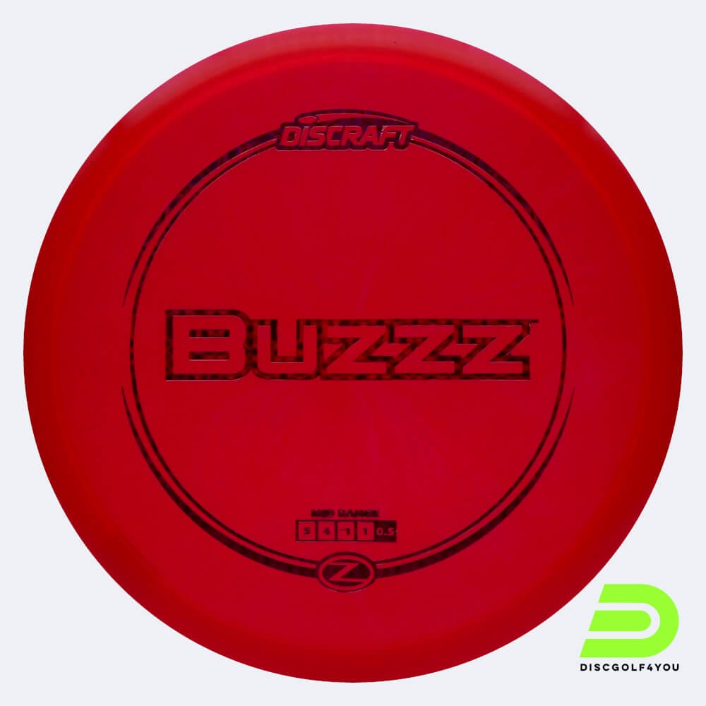 Discraft Buzzz in red, z-line plastic