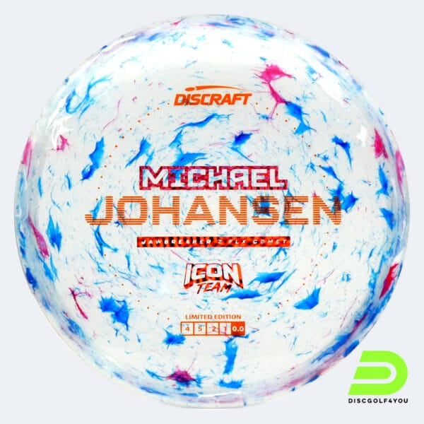 Discraft Comet Michael Johansen Tour Series in blau, im Jawbreaker Z FLX Kunststoff und ohne Spezialeffekt