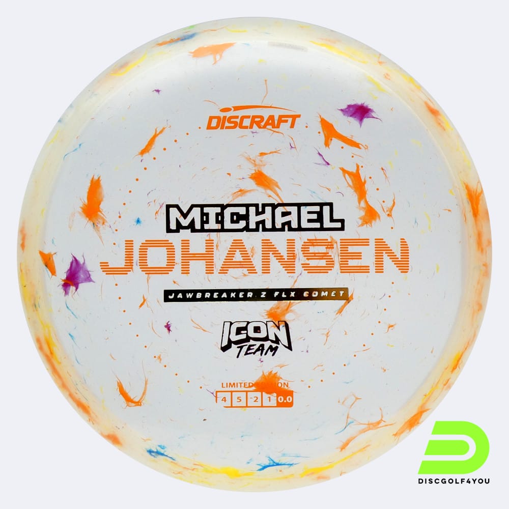 Discraft Comet Michael Johansen Tour Series in orange, im Jawbreaker Z FLX Kunststoff und ohne Spezialeffekt