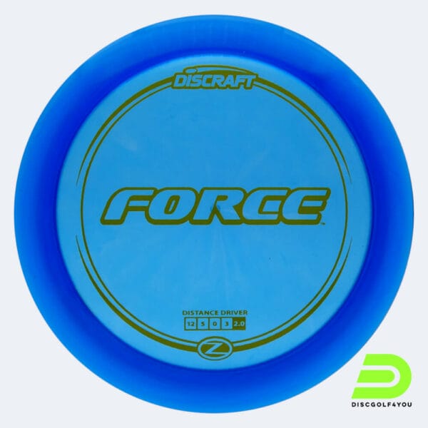 Discraft Force in blau, im Z-Line Kunststoff und ohne Spezialeffekt