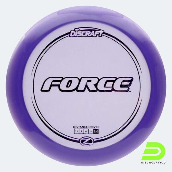 Discraft Force in violett, im Z-Line Kunststoff und ohne Spezialeffekt