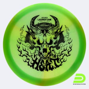 Discraft Heat 2023 Ledgestone Edition in yellow, z swirl plastic and burst effect