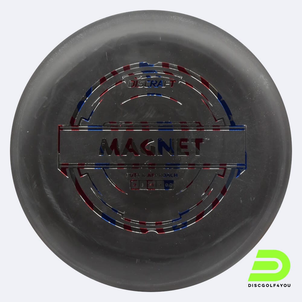 Discraft Magnet in black, putter line plastic