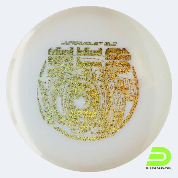 Discraft Meteor Ledgestone Edition in weiss, im UV Glo Kunststoff und glow Spezialeffekt