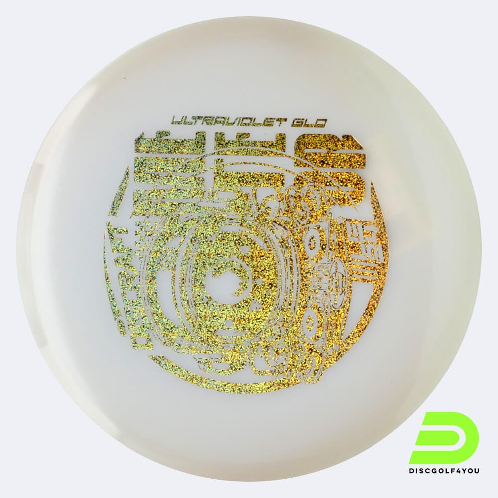 Discraft Meteor Ledgestone Edition in weiss, im UV Glo Kunststoff und glow Spezialeffekt