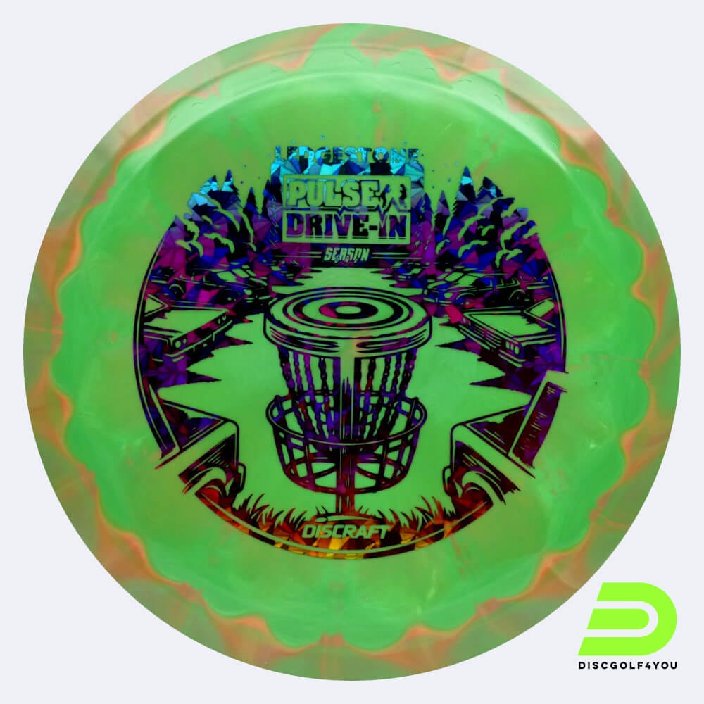 Discraft Pulse 2024 Ledgestone Edition in grün, im ESP Kunststoff und burst Spezialeffekt
