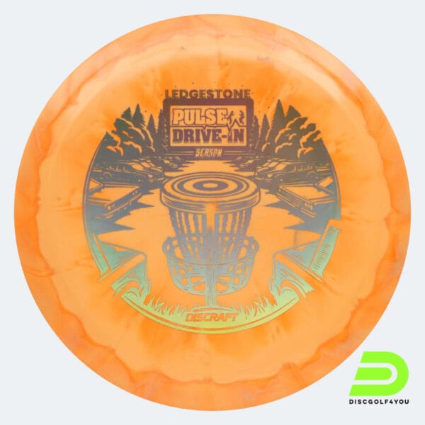 Discraft Pulse 2024 Ledgestone Edition in orange, im ESP Kunststoff und burst Spezialeffekt