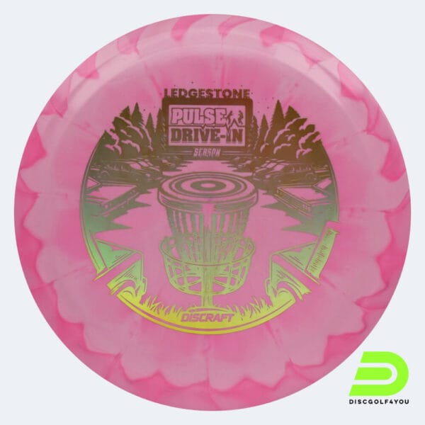 Discraft Pulse 2024 Ledgestone Edition in rosa, im ESP Kunststoff und burst Spezialeffekt