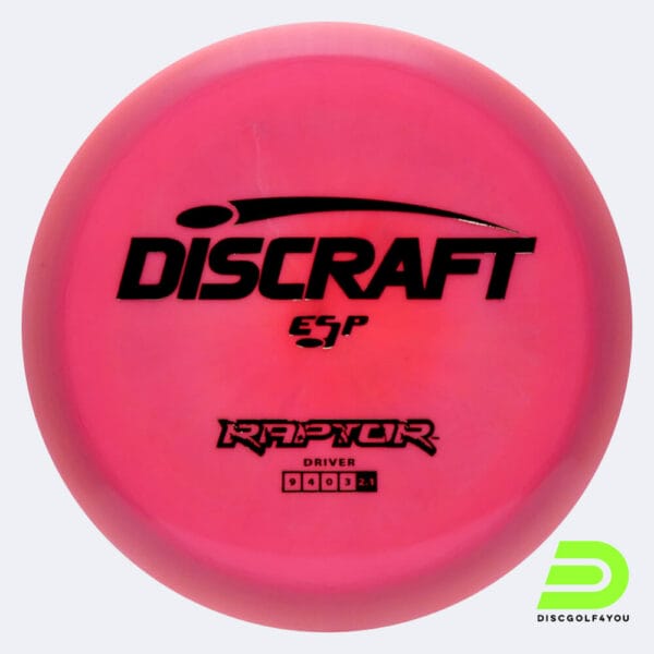 Discraft Raptor in pink, esp plastic