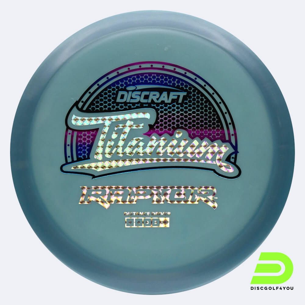 Discraft Raptor in hellblau, im Titanium Kunststoff und ohne Spezialeffekt