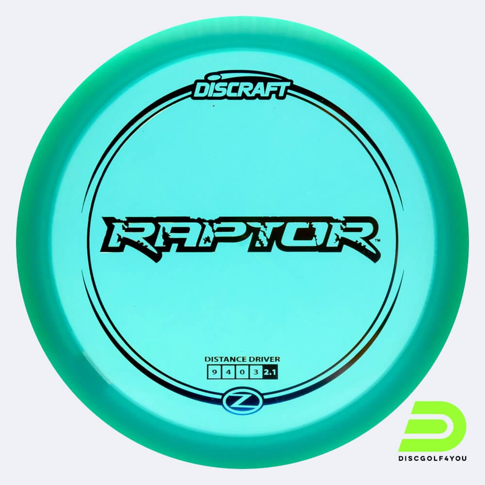 Discraft Raptor in grün, im Z-Line Kunststoff und ohne Spezialeffekt