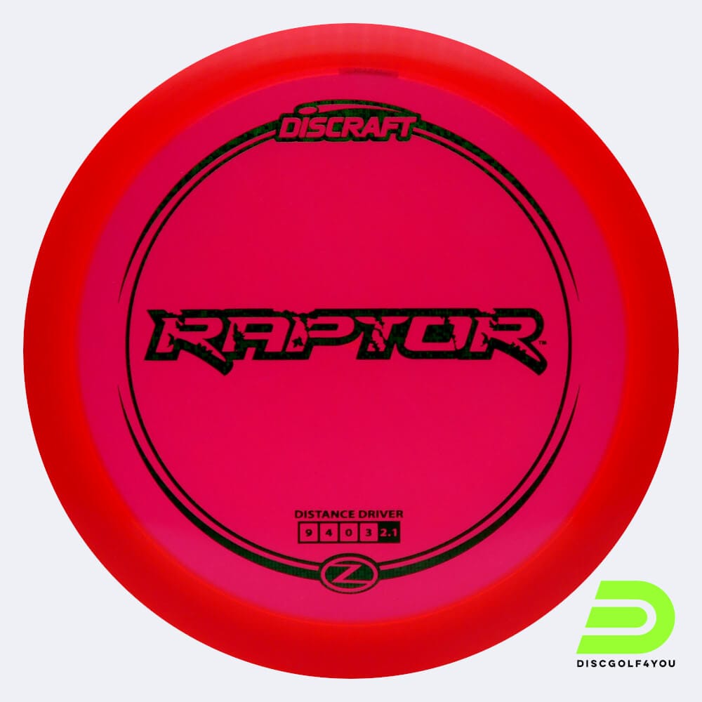 Discraft Raptor in rot, im Z-Line Kunststoff und ohne Spezialeffekt
