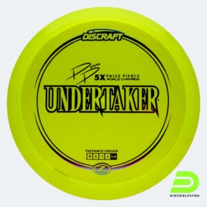 Discraft Undertaker - Paige Pierce Signature Series in gelb, im Z-Line Kunststoff und ohne Spezialeffekt