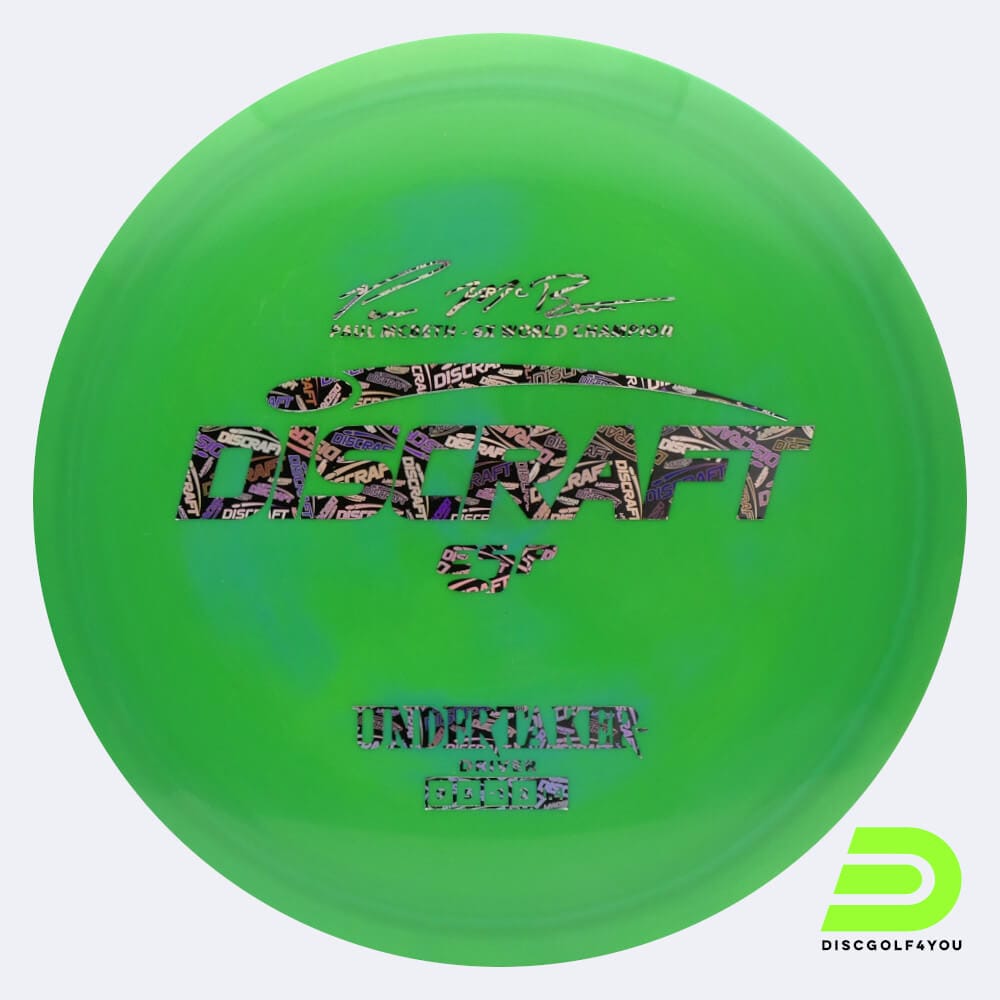 Discraft Undertaker - Paul McBeth Signature Series in hellgrün, im ESP Kunststoff und ohne Spezialeffekt