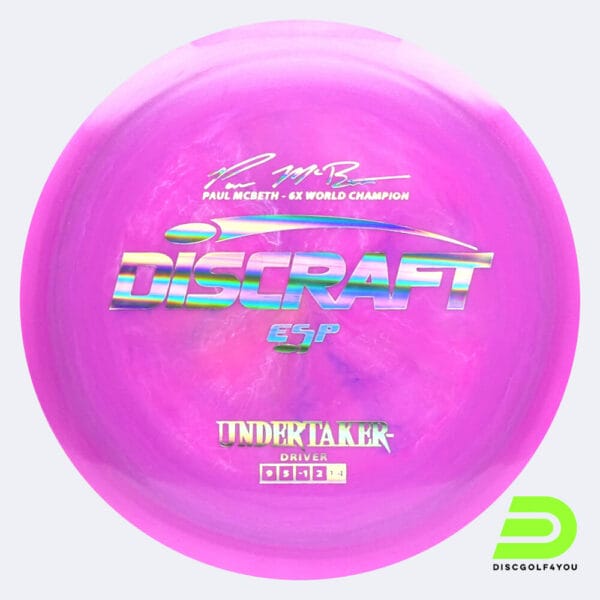 Discraft Undertaker - Paul McBeth Signature Series in rosa, im ESP Kunststoff und ohne Spezialeffekt