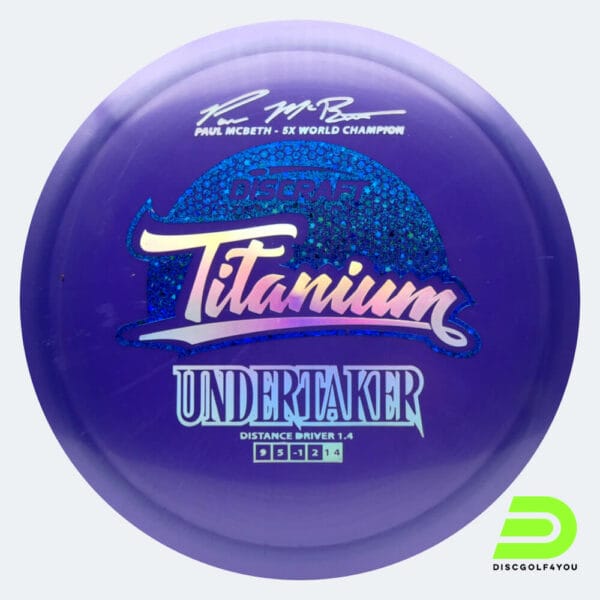 Discraft Undertaker - Paul McBeth Signature Series in violett, im Titanium Kunststoff und ohne Spezialeffekt