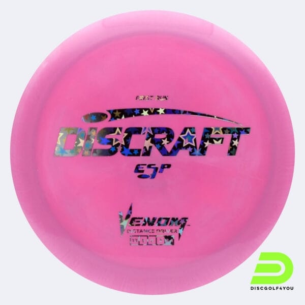 Discraft Venom in rosa, im ESP Kunststoff und first run Spezialeffekt