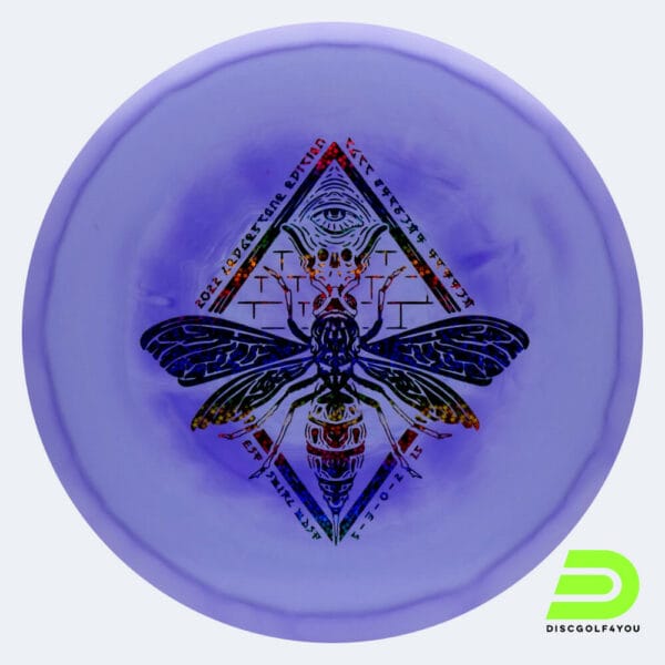 Discraft Wasp 2023 Ledgestone Edition in violett, im ESP Kunststoff und burst Spezialeffekt