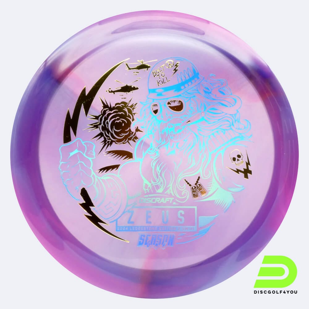Discraft Zeus 2024 Ledgestone Edition in violett, im Z Swirl Kunststoff und ohne Spezialeffekt