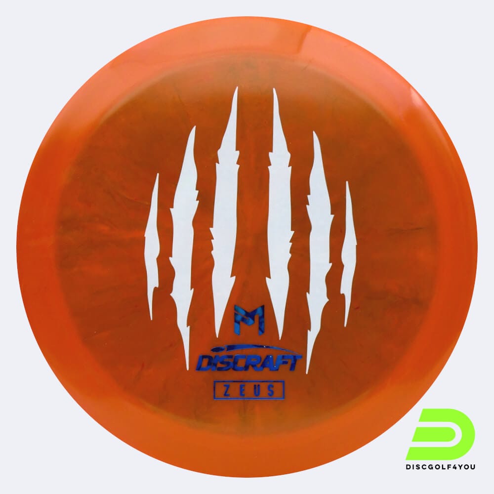 Discraft Zeus - McBeth 6x Claw in orange, im ESP Kunststoff und burst Spezialeffekt