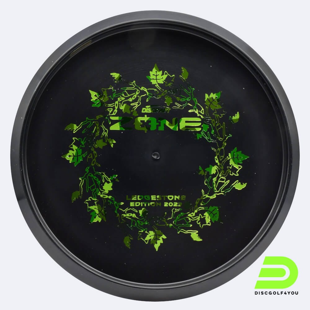 Discraft Zone 2023 Ledgestone Edition in black, midnight esp plastic and bottomprint effect