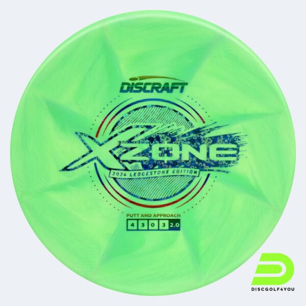 Discraft Zone 2024 Ledgestone Edition in hellgrün, im X Swirly Kunststoff und burst Spezialeffekt